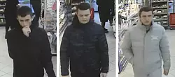 Diese drei Männer werden wegen gemeinschaftlichen Diebstahls gesucht. - © Fahndungsfotos: Polizei, Collage: Oliver Wendtland