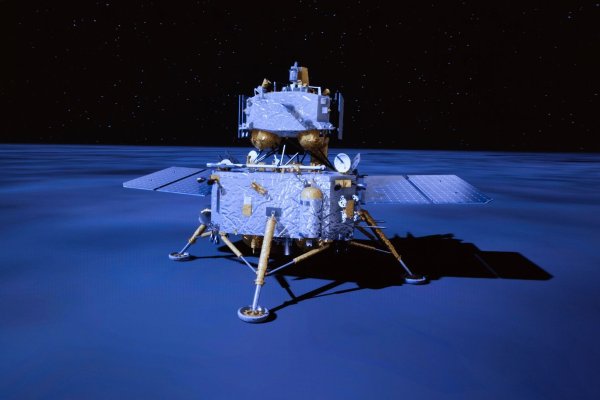 Videoanimation: So in etwa sah es aus, als die chinesische Sonde auf dem Mond landete. - © Jin Liwang/Xinhua/dpa