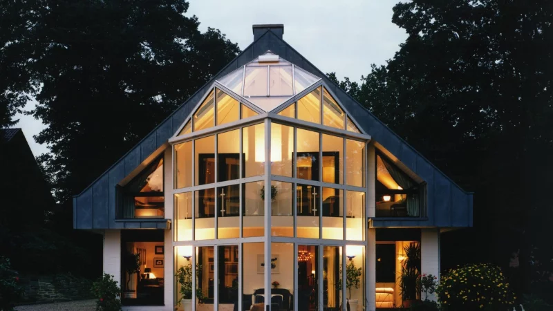 Wichtig bei der Beleuchtung von Winterg&auml;rten: Leuchten so platzieren, dass man nicht durch Spiegelungen stark geblendet wird. - &copy; Licht.de/dpa-tmn