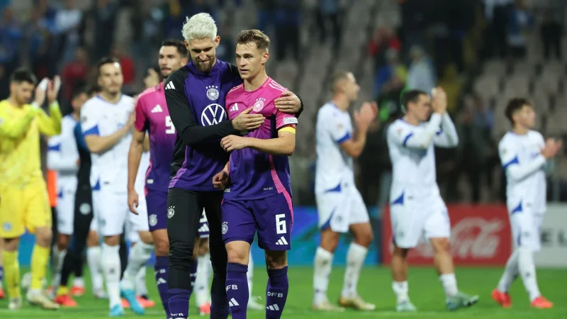 Andrich (links) und Kimmich haben sich &uuml;ber die Nationalmannschaft angefreundet. (Archivfoto) - &copy; Christian Charisius/dpa