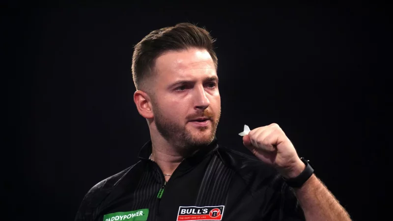 Merk bejubelt den Gewinn des ersten Satzes. - &copy; Adam Davy/PA Wire/dpa