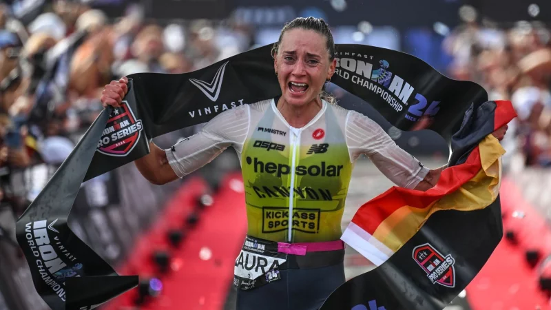 Die bisherige Krönung ihrer Karriere: Der WM-Triumph von Nizza. - © Bartlomiej Zborowski/Activ’Images/IRONMAN/dpa