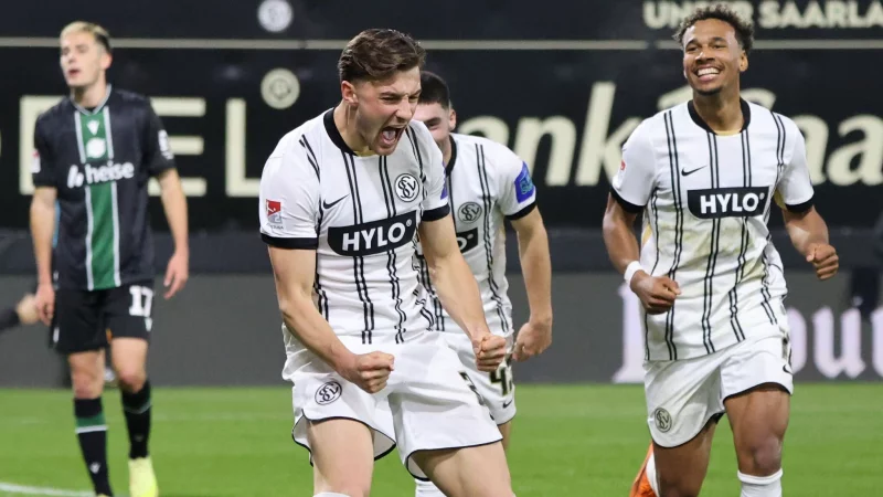 Lukas Petkov erzielt das 1:0 und war mit bester Mann auf dem Platz. - &copy; Sebastian Bach/Fu&szlig;ball-News Saarland/dpa