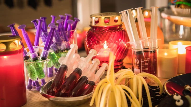 Verpackungen von Halloween-S&uuml;&szlig;igkeiten wie Bonbont&uuml;ten, Folien oder Plastikeimer kommen in die Gelbe Tonne oder den Gelben Sack. - &copy; Christin Klose/dpa-tmn