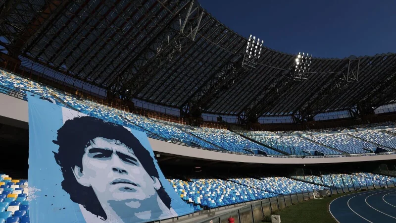 Im Stadio Diego Armando Maradona sind am Dienstagabend keine Eintracht-Fans zugelassen. (Archivbild) - &copy; Alessandro Garofalo/LaPresse via ZUMA Press/dpa