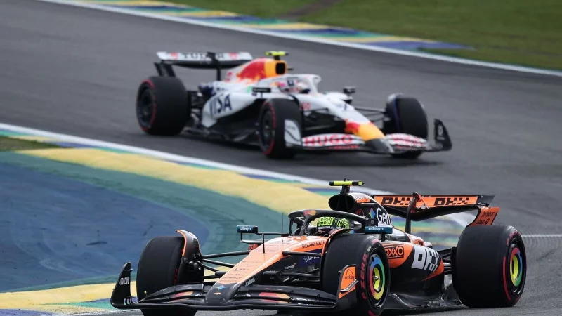 Lando Norris startet in Brasilien von Platz eins. - &copy; Ettore Chiereguini/AP/dpa