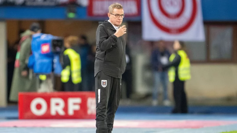 Ralf Rangnick feierte einen Sieg mit Österreich. - © Georg Hochmuth/APA/dpa