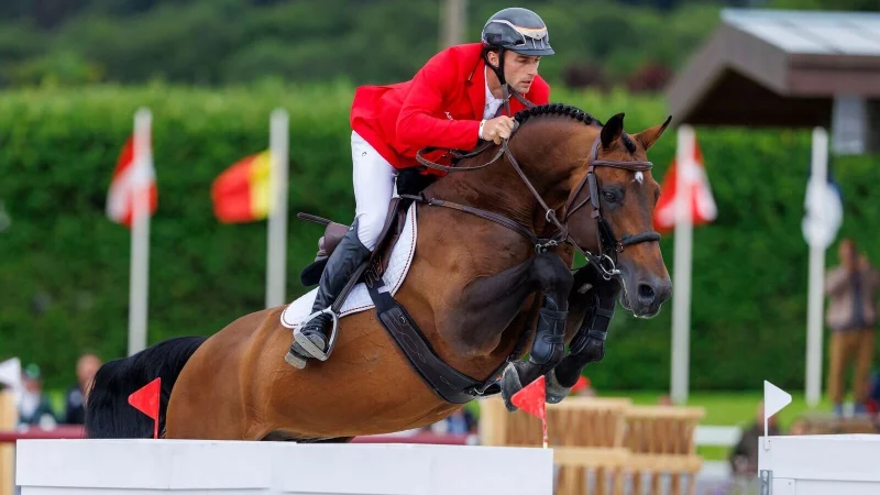 Europameister Richard Vogel war mit United Touch bester deutscher Springreiter beim Nations-League-Finale. - &copy; Stefan Lafrentz/dpa