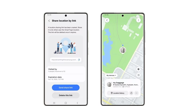 Auch ein Foto des Koffers können Passagiere von Turkish Airlines in der «SmartThings Find»-App hinterlegen. - © Samsung/dpa-tmn