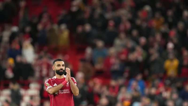 Nur ein Dankesch&ouml;n - oder schon ein Abschied? Mo Salah nach dem Liverpooler Sieg - &copy; Jon Super/AP/dpa