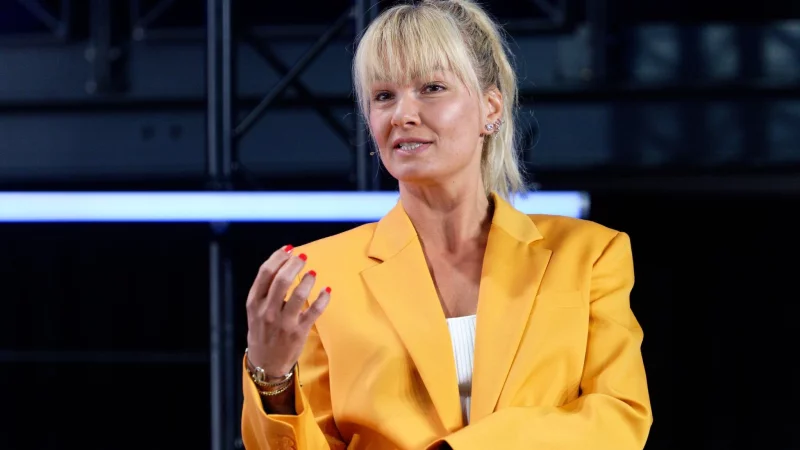 Franziska van Almsick sieht Olympische Spiele in Deutschland als Chance für die Gesellschaft. - © Henning Kaiser/dpa