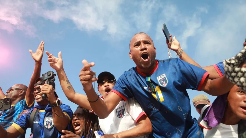 Kap Verde feiert die WM-Premiere. - © Cristiano Barbosa/AP/dpa