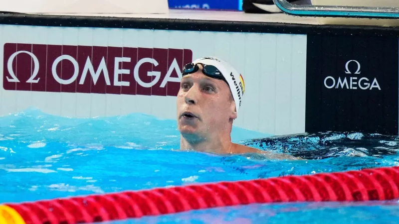 Florian Wellbrock holt bei der Kurzbahn-EM Bronze. (Archivbild) - © Vincent Thian/AP/dpa