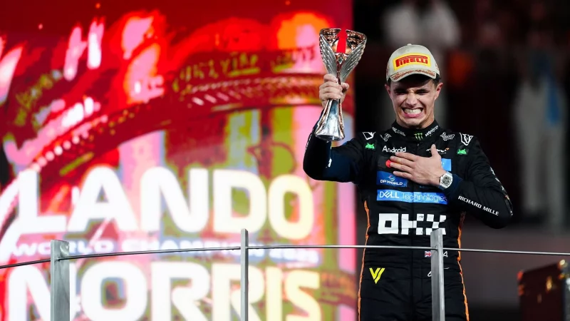 Lando Norris wird der Gejagte sein von Anfang an im kommenden Jahr. - © David Davies/PA Wire/dpa