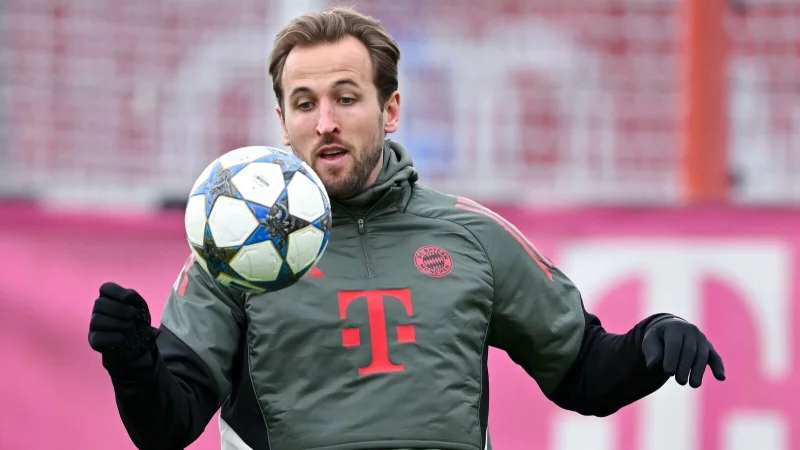 Harry Kane beim Training. Gegen Sporting wird der Torjäger wieder starten. - © Sven Hoppe/dpa
