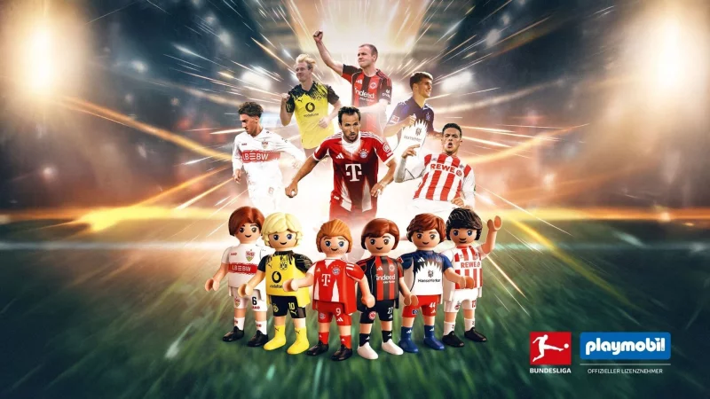 Im nächsten Jahr wird es Playmobil-Figuren von Bundesliga-Spielern geben. - © -/Playmobil/dpa