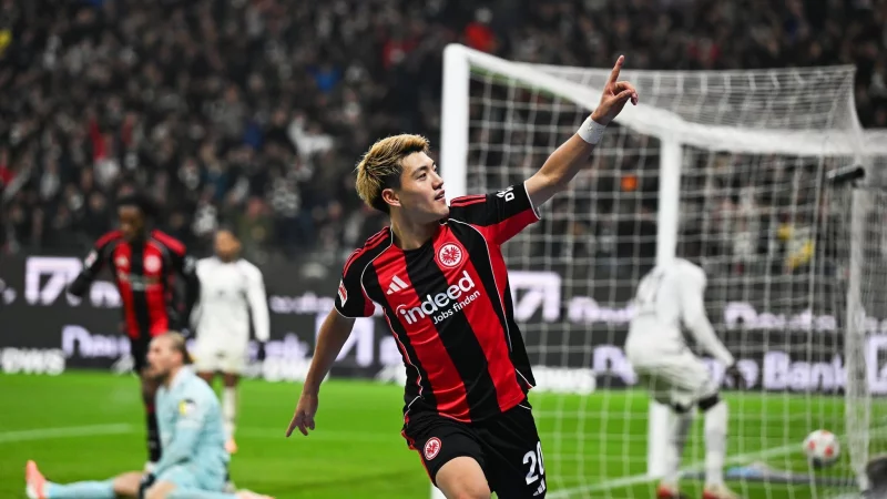 Erzielte das Siegtor f&uuml;r Frankfurt: Ritsu Doan. - &copy; Arne Dedert/dpa