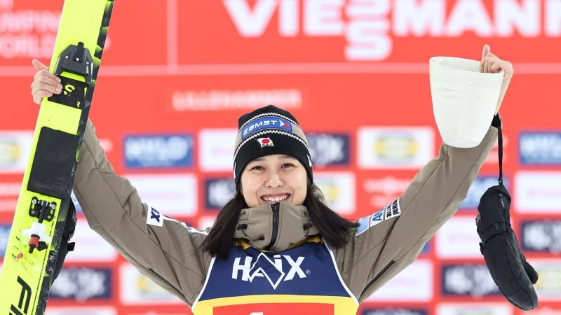 Drei Springen, drei Siege: Die Japanerin Maruyama. - &copy; Geir Olsen/NTB/dpa