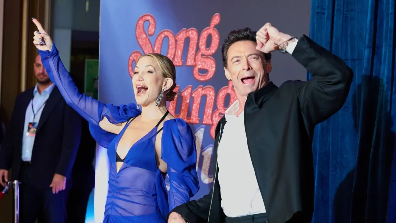 Hugh Jackman und Kate Hudson waren in Berlin. - &copy; Annette Riedl/dpa