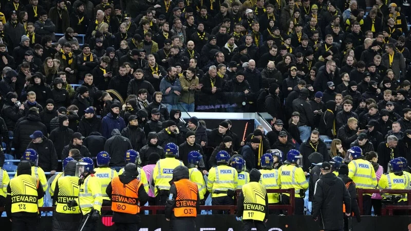 Beim Spiel der Young Boys Bern bei Aston Villa kam es zu Ausschreitungen. (Archivbild) - © Nick Potts/PA Wire/dpa