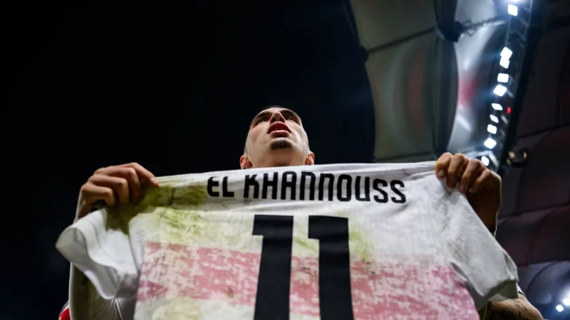 Bilal El Khannouss jubelt nach seinem Tor - &copy; Tom Weller/dpa