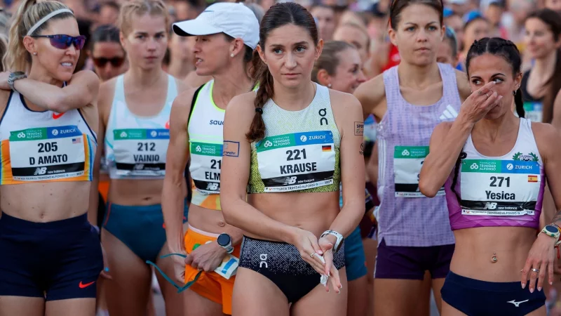 Gesa Krause musste bei ihrem Marathon-Debüt aufgeben. - © David Gonzalez/dpa