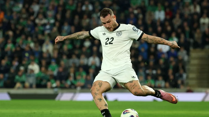 David Raum war auch beim 1:0-Sieg der deutschen Nationalmannschaft in Belfast am Ball. - &copy; Christian Charisius/dpa