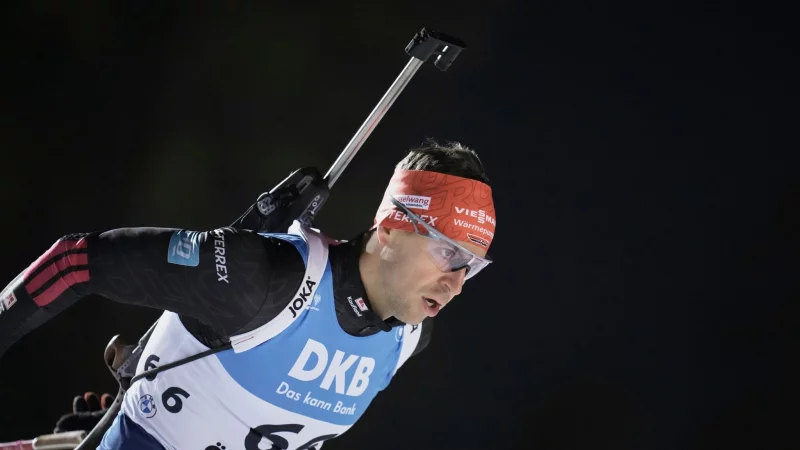 Philipp Nawrath wurde bester Deutscher in der Verfolgung. - © Björn Larsson Rosvall/TT News Agency/AP/dpa