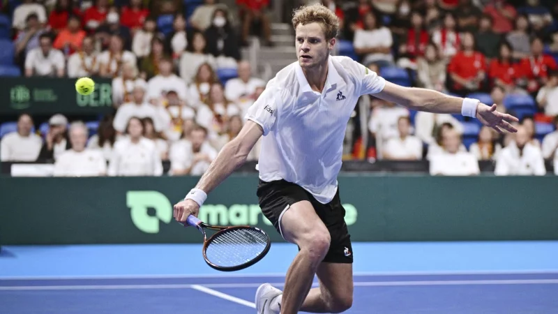 Der deutsche Tennisprofi Yannick Hanfmann. (Archiv) - &copy; --/kyodo/dpa