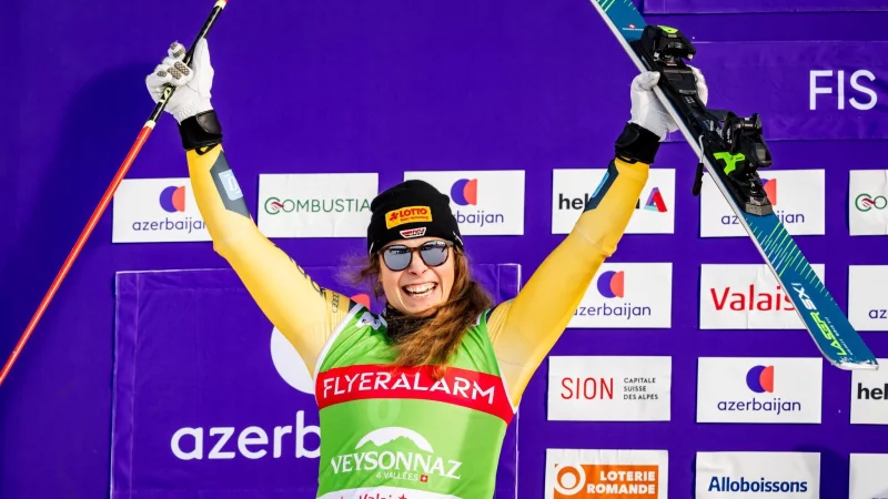 Ein Sieg und ein zweiter Platz: Skicrosserin Daniela Maier ist in Olympia-Topform. - &copy; Jean-Christophe Bott/KEYSTONE/dpa