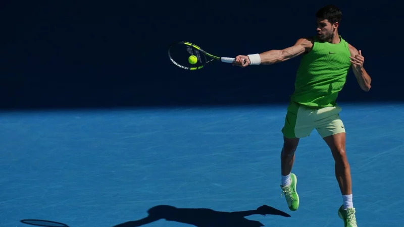 Carlos Alcaraz steht bei den Australian Open im Viertelfinale. - &copy; Dar Yasin/AP/dpa