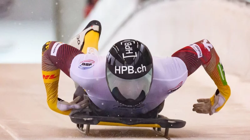 Skeleton-Olympiasieger Christopher Grotheer sichert sich im Nachhole-Rennen in St. Moritz das Olympia-Ticket. (Archivbild) - &copy; Robert Michael/dpa