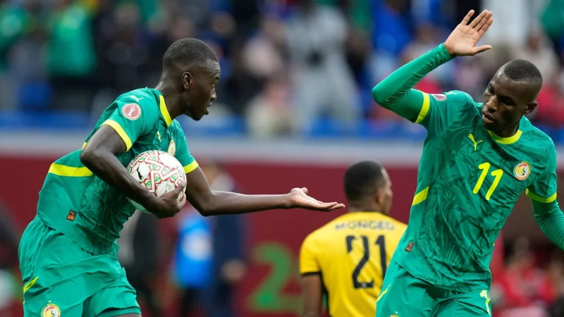 Bayern-Profi Nicolas Jackson (11) gab die Vorlage zum 2:1-F&uuml;hrungstreffer des Senegal. - &copy; Mosa\\\'ab Elshamy/AP/dpa