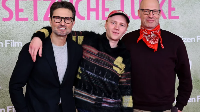 Simon Verhoeven (l-r), Joachim Meyerhoff und Bruno Alexander. - &copy; Sven Hoppe/dpa