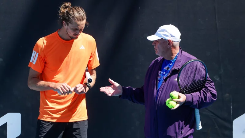 Alexander Zverev scheint der Fu&szlig; vor der Partie gegen Cameron Norrie keine Sorgen zu bereiten. - &copy; Frank Molter/dpa