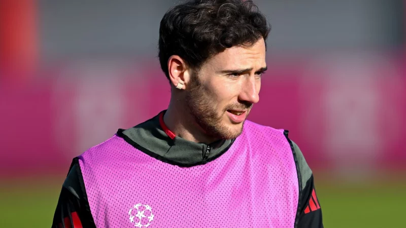 Wo liegt seine Zukunft? Leon Goretzka beim Bayern-Training vor dem Eindhoven-Spiel. - &copy; Sven Hoppe/dpa