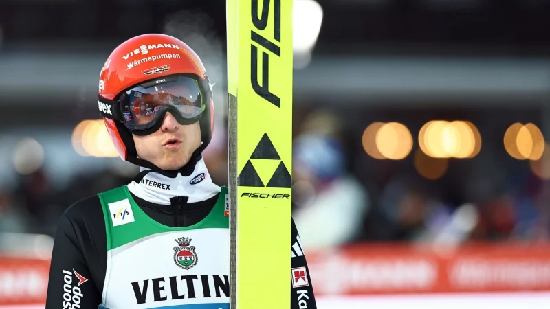 Karl Geiger spricht &uuml;ber die Norweger. - &copy; Daniel Karmann/dpa