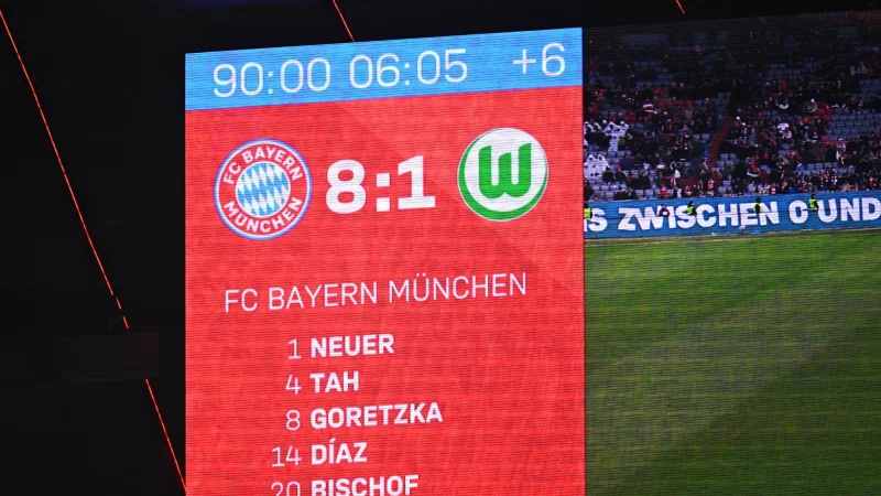 1:8 - so hoch hat der VfL Wolfsburg nie zuvor in der Bundesliga verloren. - &copy; Tom Weller/dpa