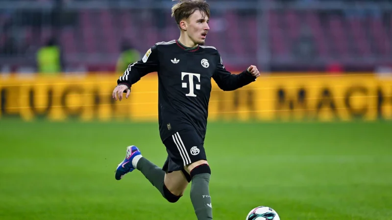 Lennart Karl in Aktion beim Bayern-Testspiel in Salzburg. - &copy; Sven Hoppe/dpa