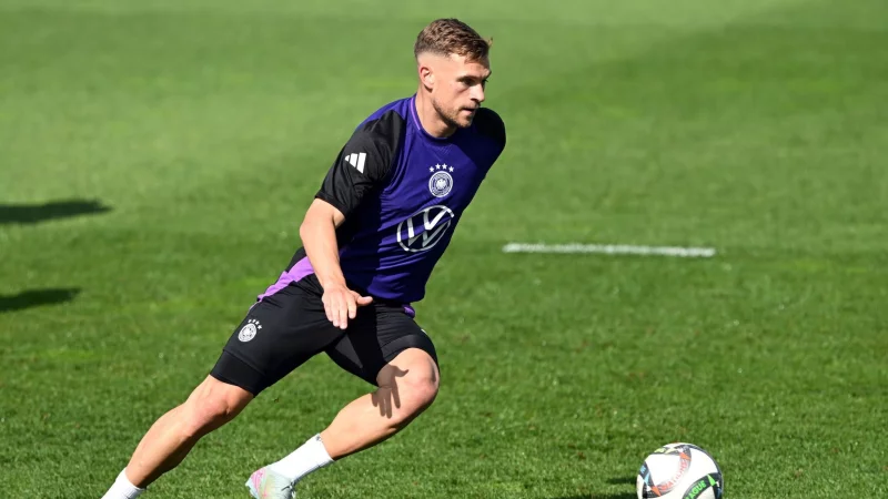 Joshua Kimmich beim Training vor seinem 100. Länderspiel. - © Federico Gambarini/dpa