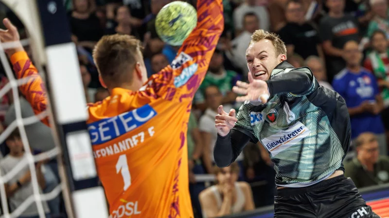 Welthandballer Mathias Gidsel war einmal mehr bester Berliner Werfer. (Archivbild) - &copy; Andreas Gora/dpa