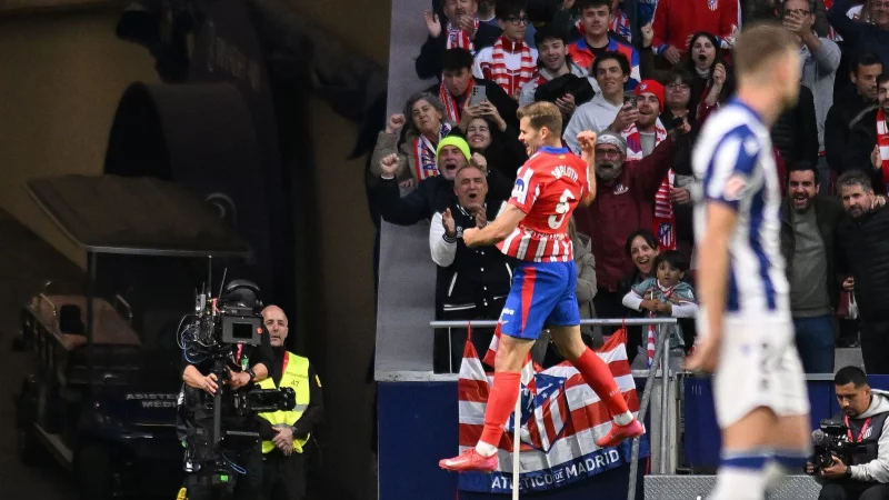 Atléticos Alexander Sörloth hat allen Grund zum Jubeln. - © Oscar Manuel Sanchez/ZUMA Press Wire/dpa