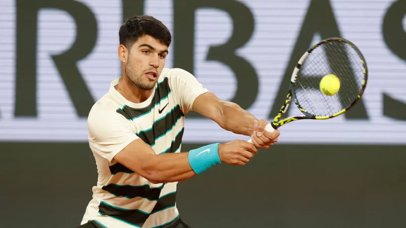 Steigerte sich sukzessive: Alcaraz. - © Loic Baratoux/ZUMA Press Wire/dpa