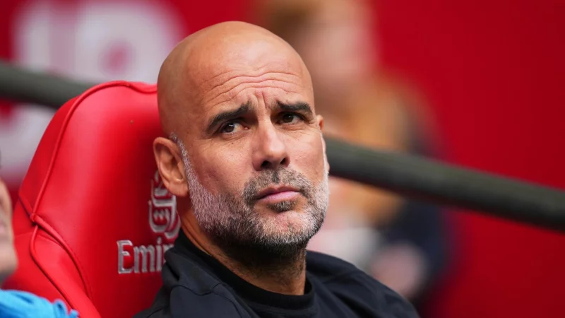 Sieht die enttäuschende Vorsaison nicht nur negativ: Pep Guardiola von Manchester City. - © Kirsty Wigglesworth/AP/dpa