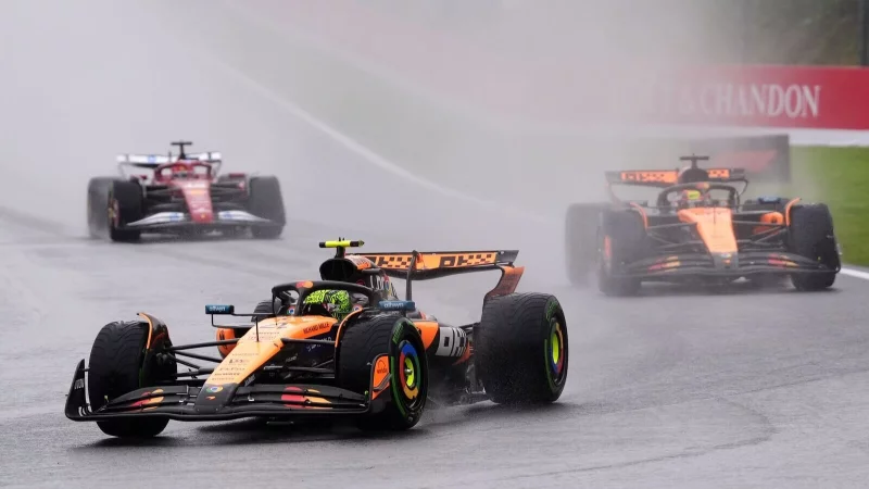 Lando Norris f&uuml;hrte nur kurz vor Oscar Piastri. - &copy; Bradley Collyer/PA Wire/dpa