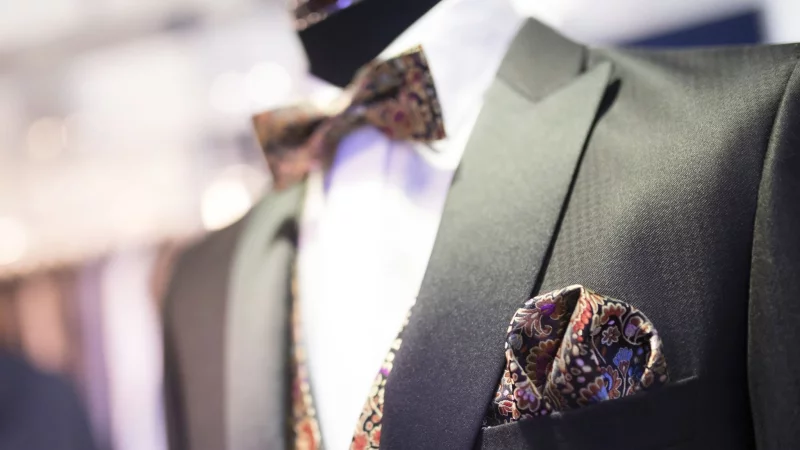 Der dreiteilige Anzug ist auch 2025 weiterhin beliebt. Dieser klassische Look, bestehend aus Anzugjacke, Hose und Weste, verleiht dem Bräutigam eine Extraportion Eleganz und Raffinesse. - © Florian Schuh/dpa-tmn