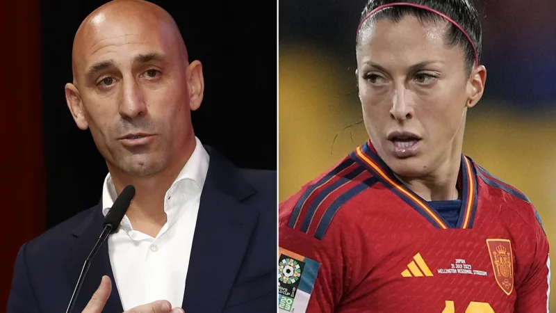 Der frühere spanische Fußballchef Luis Rubiales war wegen eines aufgezwungenen Kusses auf den Mund der Spielerin Jennifer Hermoso zu einer Geldstrafe und einem Kontaktverbot verurteilt worden. Seine Berufung wurde nun abgewiesen. - © John Cowpland/Rfef/AP/EUROPA PRESS/dpa