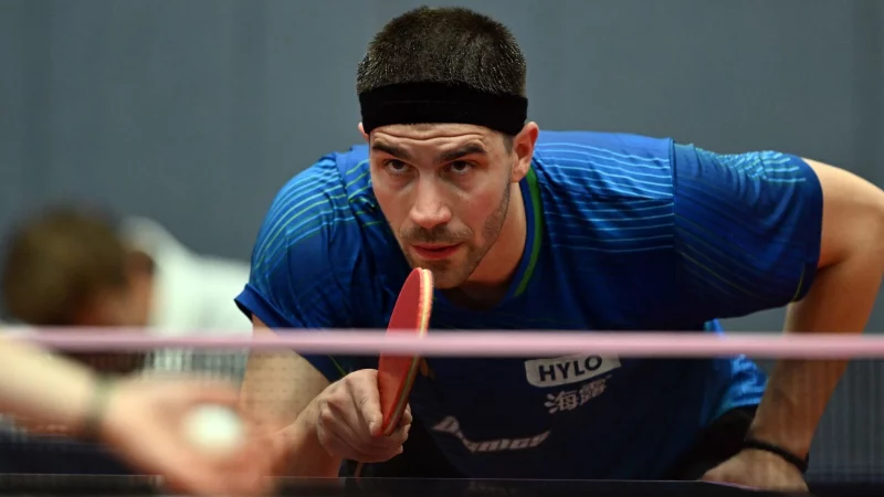 Im WM-Achtelfinale: Der deutsche Tischtennis-Profi Patrick Franziska. - © Federico Gambarini/dpa