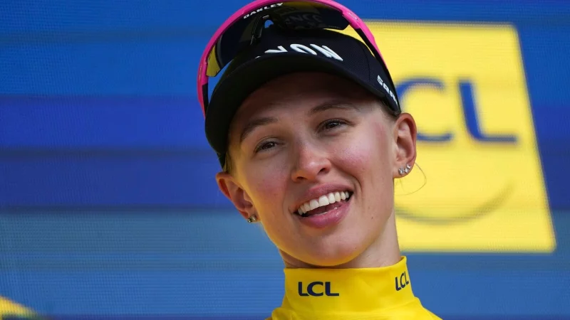 Katarzyna Niewiadoma startet nun nicht bei der Tour de Romandie. - © Peter Dejong/AP/dpa