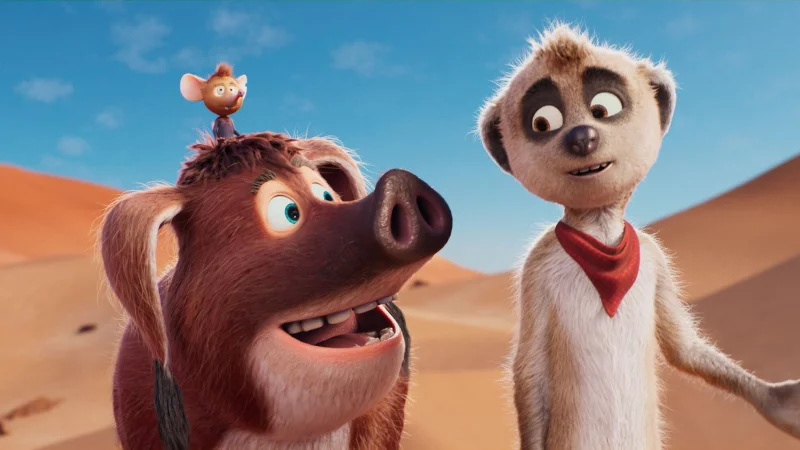 Pinsel, Mkonga und Tafiti in einer Szene aus dem Film &laquo;Tafiti - Ab durch die W&uuml;ste&raquo;. (undatierte Filmszene) - &copy; -/Little Dream Pictures/dpa